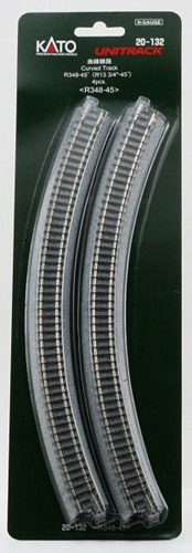 Kato 20140 N Unitrack Rails Bocht (20-140), R381 30°, 4st.