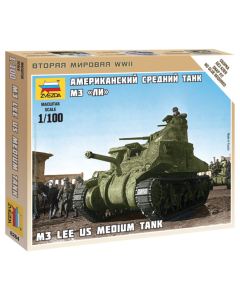 1/100 US M-3 Lee Medium Tank, snap fit "Art of Tactic" Zvezda 6264