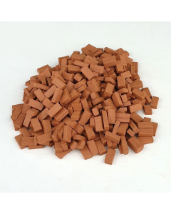 Baksteentjes (10 x 5 x 3 mm) rood, 500 stuks Aedes Ars 22195