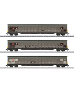 Marklin 48067 H0 DB Cargo Set Schuifwandwagens type Habbins 354 (geweatherd), 3-delig
