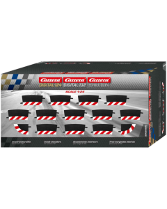 132/24 Slipstrook Binnenrand R4 15°, 12 stuks + 2 eindstukken Carrera 20593