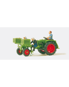 H0 Traktor + aardappelpoter Preiser 17935