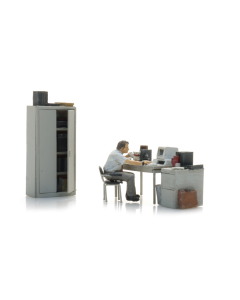 H0 Kantoorinterieur met figuur (ready made) - Artitec 387.682 Artitec 387682