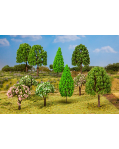 H0/N 10 Loofbomen, gesorteerd 60-115mm Faller 181526