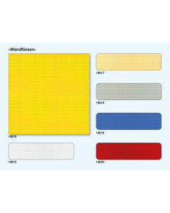 H0 Muurtegels wit, 3 platen 95x95mm Preiser 19615
