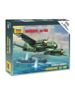1/200 German Junckers Ju-88 Bomber WWII, snap fit "Art of Tactic" Zvezda 6186