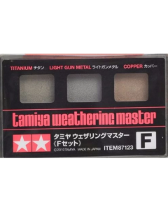 Weathering Master F Set Titan, Light Gun Metal, Copper Tamiya 87123