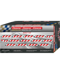 132/24 Slipstrook Binnenrand Kuipbocht R4 15°, 12 stuks + 2 eindstukken Carrera 20596