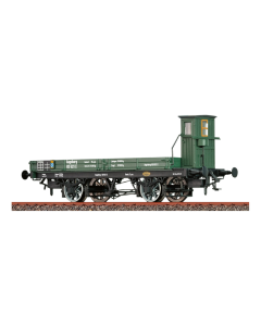 H0 K.Bay.Sts.B. Platte Goederenwagen met remmershuis type X, tijdperk I Brawa 48050