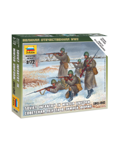 1/72 Soviet Infantry in Winter Uniform (1941-1942), snap fit "Art of Tactic" Zvezda 6197