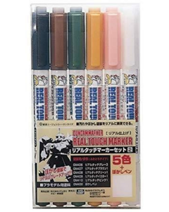 Real Touch Marker Set 2, 6 kleuren - GMS-113 Mr. Hobby GMS113