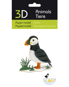 3D-model, papegaaiduiker, lasergesneden speciaal bewerkt karton Fridolin 11740