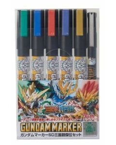 Gundam Marker Sd Sangoku 6 Color Set Mr. Hobby AMS100C