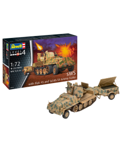 1/72 German sWs with 3.7cm Flak 43 & Ammunition Trailer Revell 03293