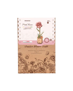 Rowood Pink Rose bloem Robotime TW041