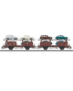 H0 DB Dubbele Autotransportwagen Laaes 541 met VW type 3 1500 en 1600 (Brekina) Marklin 46139
