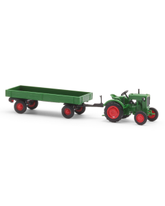 H0 Traktor Deutz F1M 414 met aanhanger Busch 54102