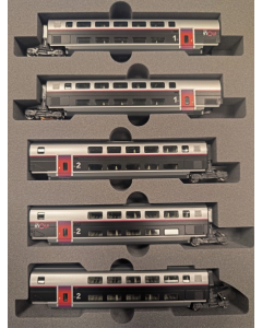 Kato 102132 N TGV Euroduplex "inOui" uitbreidingset (5 rijtuigen)