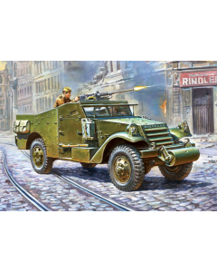1/100 Soviet M-3 Scout Car with Machine Gun, snap fit "Art of Tactic" Zvezda 6273
