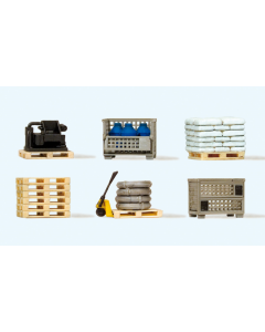 H0 Pallets met lading Preiser 17704