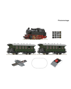 H0 Analoge Startset: BR80 met passagiersrijtuigen Roco 5100001