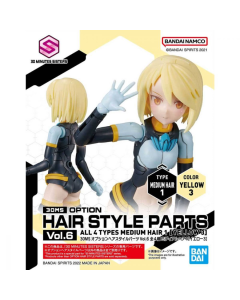 30MS Option Hair Style Parts Vol.6 - Medium Hair 1, Color Yellow 3 BANDAI 642153