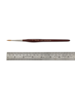 Penseel driekant, maat 4, roodmarter, houten steel Zahn-Pinsel 310714