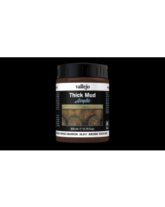 Brown Splash Mud, Thick Mud 200ml - Vallejo 26811 Vallejo 26811