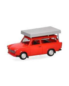 H0 Trabant 601 S Universal met daktent, rood Herpa 024181004