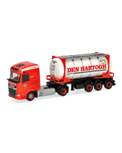 H0 DAF XG tank container semitrailer truck "Den Hartogh" Herpa 320344