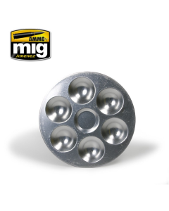 Aluminium pallet, 6 wells AMMO by Mig 8008