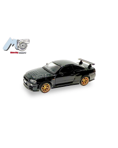 H0 Nissan GTR 34, zwart Micro City 87 000046