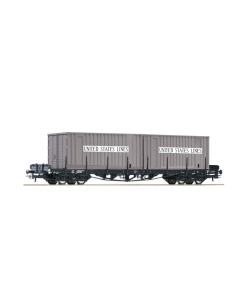 H0 NS Rongenwagen met 2x 20' Container "United States Lines" Roco 76714
