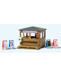 H0 Kiosk voor bootverhuur Preiser 17314