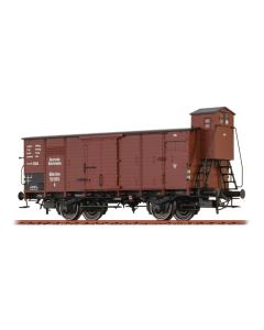 H0 DRG Gesloten Goederenwagen type G met remmershuis "München" 52 953, tijdperk II Brawa 51246