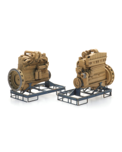 N Industrie dieselmotor op transportpallet, 2 stuks (ready-made) Artitec 316099