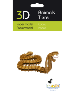 3D-model, cobra, lasergesneden speciaal bewerkt karton Fridolin 11742