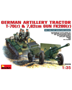 1/35 German Artillery Tractor T-70(r) & 7,62cm FK288(r) w/Crew MiniArt 35039