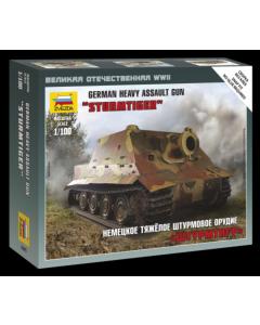 1/100 German Sturmtiger Heavy Assault Gun, snap fit "Art of Tactic" Zvezda 6205