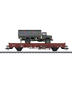 Marklin 46928 H0 DB Rongenwagen type Kbs 443 beladen met MAN vrachtwagen Bundeswehr