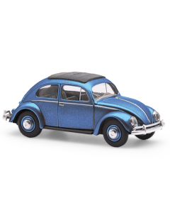 H0 VW Kever Ovaalraam, metallic blauw Busch 52996