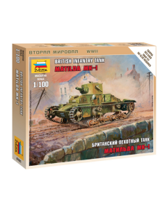 1/100 British Matilda Mk-1 Infantry Tank WWII, snap fit "Art of Tactic" Zvezda 6191