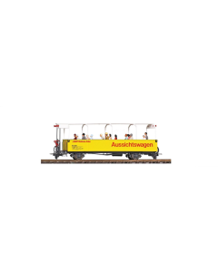 H0m Aussichtswagen mit Preiser Figuren Bemo 3280114