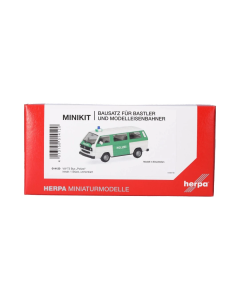 H0 Volkswagen (VW) T3 Bus "Polizei" (Minikit), groen/wit Herpa 014120
