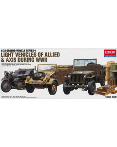 1/72 Light Vehicles Of Allied & Axis During WWII Academy 13416