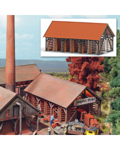 H0 Droogschuur bakstenenfabriek Busch 1551