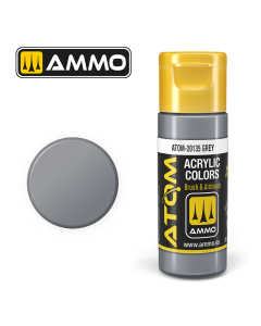 ATOM ACRYLIC COLOR GREY 20 ML AMMO by Mig 20135