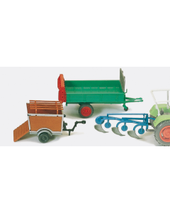 H0 Boerderijwagens en ploeg Preiser 17918