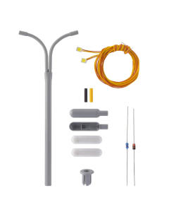 H0 Dubbele gebogen straatlantaarn met 2 witte LED's, bouwpakket Viessmann 6723