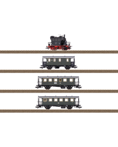 Trix 21229 H0 MHI DB Treinset 'Spalter Bockl' Serie 98.3 "Glaskasten" met passagiersrijtuigen 4-delig, digitaal (mfx+) sound